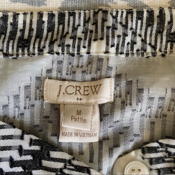 J. Crew Cream and black chevron pattern - Picture 3 of 5